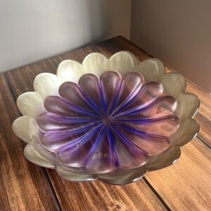Vintage Walther Glass Flower Petal Bowl
